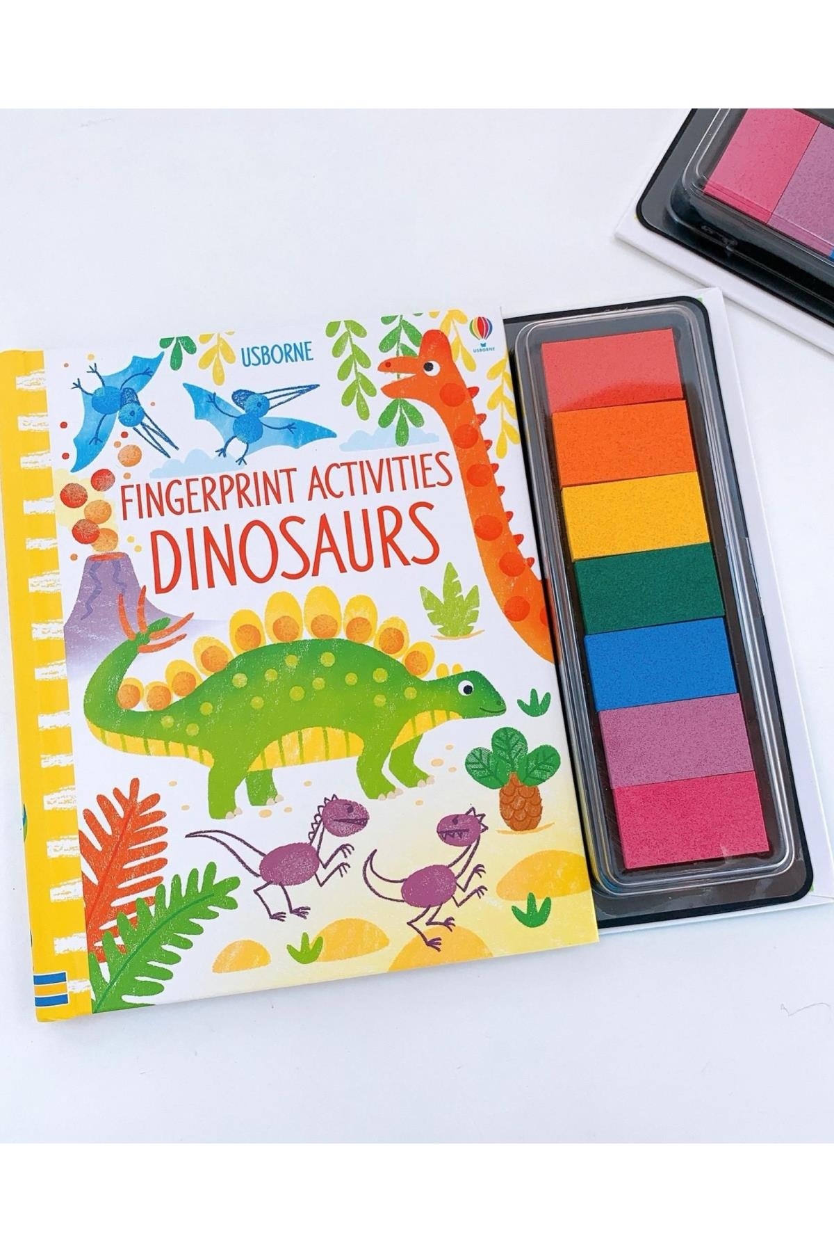 Usborne / Fingerprint Activities Dinosaurs Çok Renkli