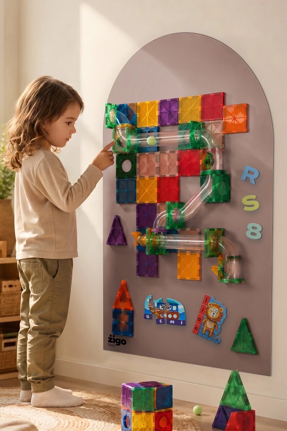 Zigo Toys / Manyetik Duvar Panosu - Toprak Kahverengi