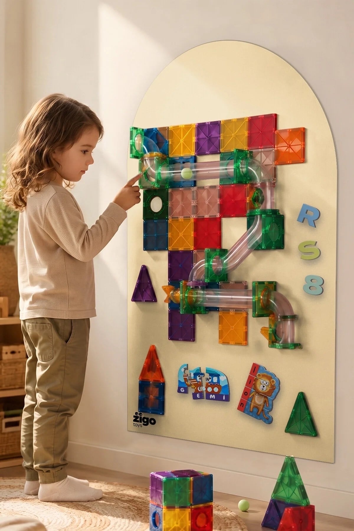 Zigo Toys / Manyetik Duvar Panosu - Yulaf Bej