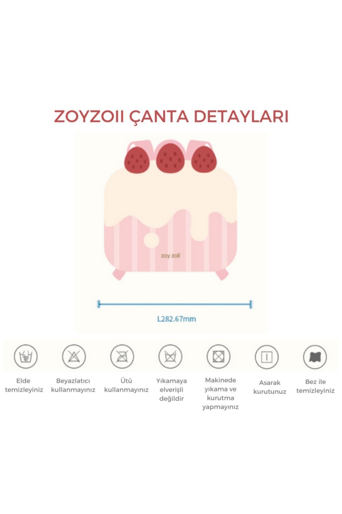 Zoyzoii Delicious Serisi Sırt Çantası / Cream Cake Çok Renkli