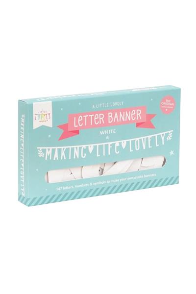 A Lıttle Lovely Company HARF BANNER (LOVE YOU) Beyaz