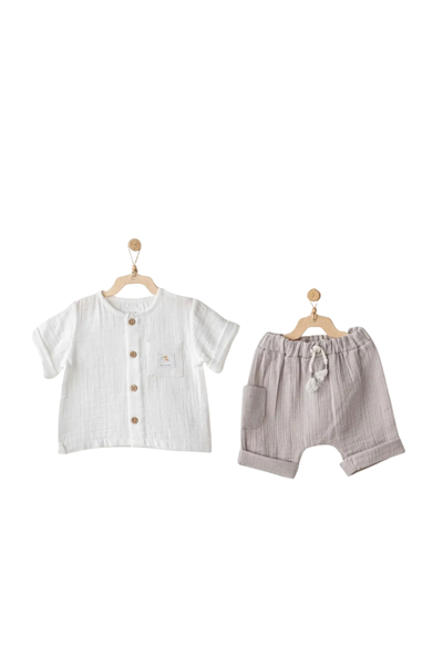 ANDYWAWA / BEBEK TAKIM 2 PCS SET OCEAN IS MY HAPPY PLACE GREY