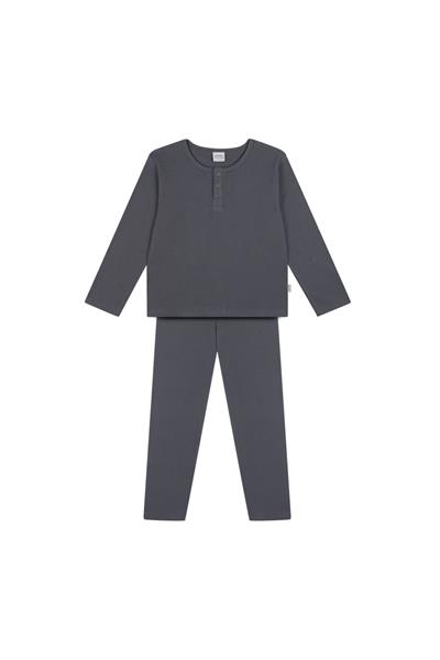 Antebies / Antrasit Uzun Kollu Pijama Takımı Gri