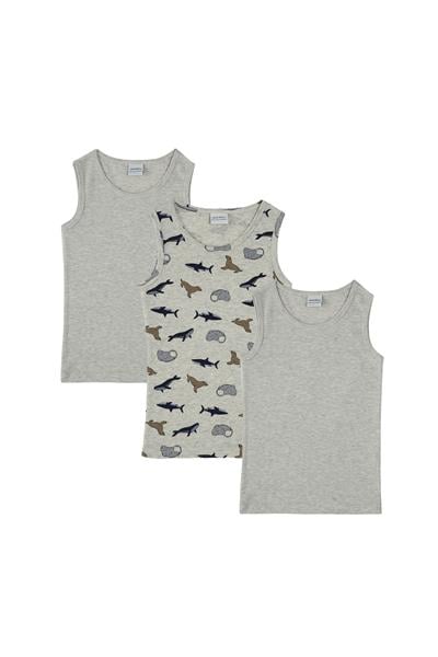 Antebies / Denizde Yaşam Atlet Üçlü Set Gri