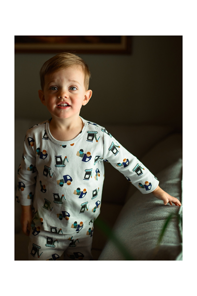 Antebies / İnşaat Ekibi Uzun Kollu Pijama Takımı Lacivert