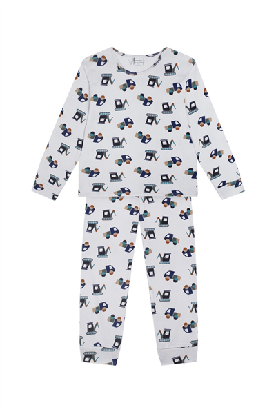 Antebies / İnşaat Ekibi Uzun Kollu Pijama Takımı Lacivert