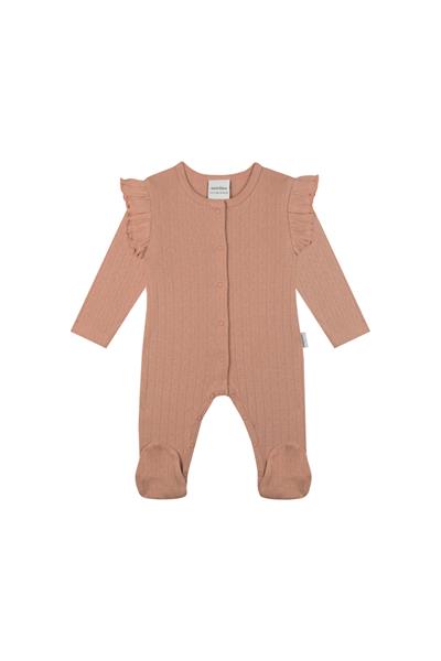 Antebies / Klasik Jakar Fırfırlı Patikli Tulum Pembe
