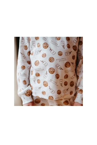 Antebies / Kurabiye Canavarı Uzun Kollu Pijama Takımı Kahve