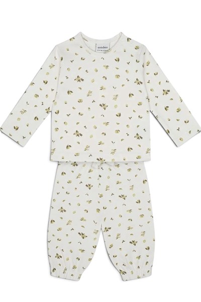 Antebies / Lime Uzun Kollu Tshirt Pantolon Set Krem
