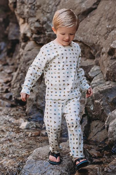 Antebies / Minik Dostlar Uzun Kollu Pijama Takımı Yeşil