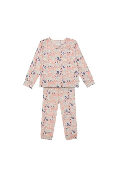 Antebies / Neşeli Fil Uzun Kollu Taytlı Pijama Takımı Pembe