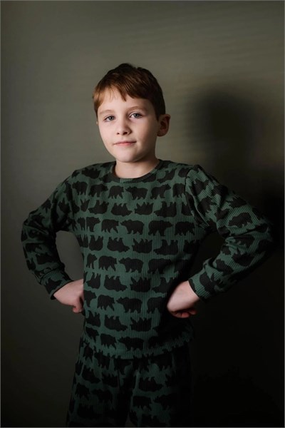 Antebies / Orman Ayıları Uzun Kollu Pijama Takım Yeşil