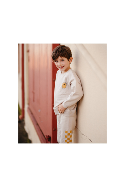 Antebies / Smiley Sweatshirt Krem