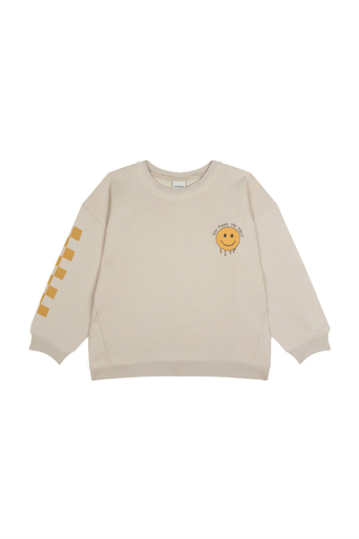 Antebies / Smiley Sweatshirt Krem