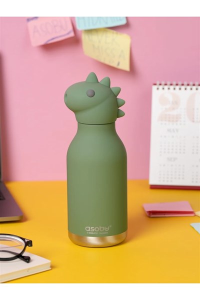 Asobu Bestie Çelik Suluk - Dinosaur Çok Renkli