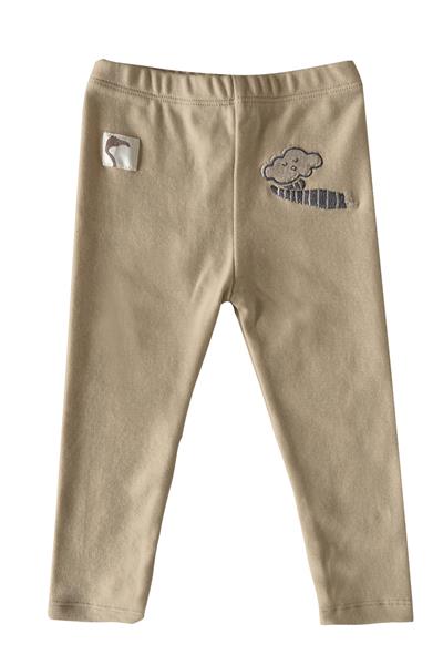 Auntie Me / BISCOTTI ‘CLOUD WITH SCARF  LEGGING100% organic cotton brushed  rib -GOTS certified Krem