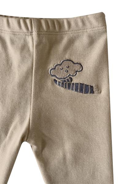 Auntie Me / BISCOTTI ‘CLOUD WITH SCARF  LEGGING100% organic cotton brushed  rib -GOTS certified Krem