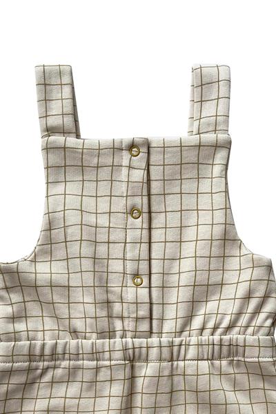Auntie Me /‘OLIVE OIL CHECKED SALOPET 100% organik pamuk futter-GOTS Sertifikalı Çok Renkli