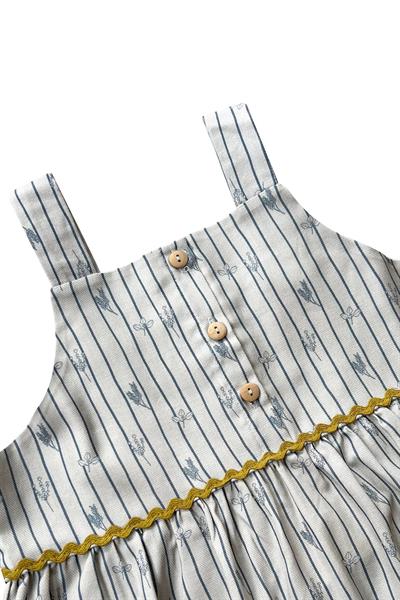 Auntie Me /‘STRIPES & HERBS PAZEN ELBİSE 100% organik pamuk pazen - GOTS serfikalı Çok Renkli