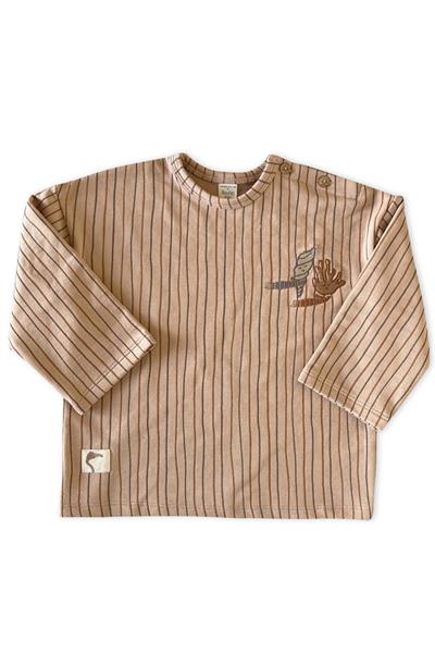 Auntie Me / ‘WAVY STRIPED  SWEATSHIRT100% organic cotton futter -GOTS certified Nature