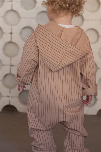Auntie Me / ‘WAVY STRIPED ZIP-UP HOODIE JUMPSUIT100% organic cotton futter-GOTS certified Nature