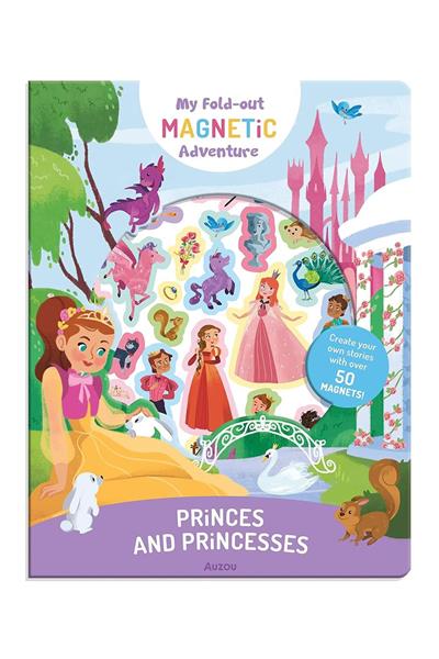 Auzou / My Fold-Out Magnetic Adventure - Princes And Princesses Çok Renkli