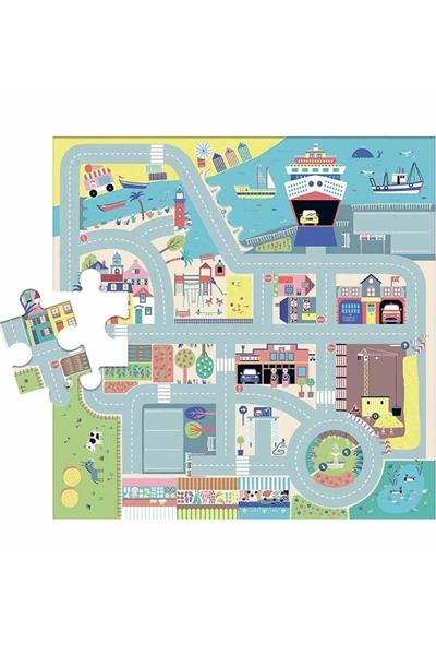 Auzou Toys / Araba Yolu Yapbozum Çok Renkli