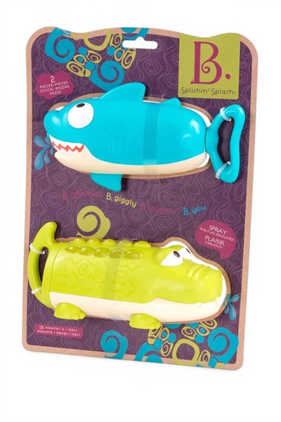 B.Toys Eğlenceli Su Tabancası Timsah ve Köpek Balığı Çok Renkli