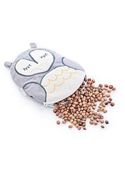 BABYJEM KİRAZ ÇEKİRDEKLİ BAYKUŞ KADİFE GAZ YASTIĞI Gri