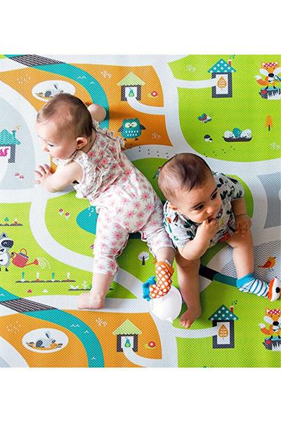 Bblüv Mülti Oyun Halısı Şehir 140*100*1 Cm Çok Renkli