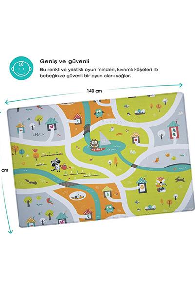 Bblüv Mülti Oyun Halısı Şehir 140*100*1 Cm Çok Renkli