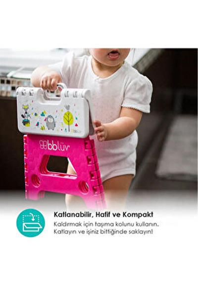 Bblüv Step Katlanabilen Eğitici Basamak Pembe