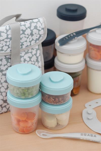 Beaba / 12li Saklama Kabı ve Silikon Kaşık Seti SiyahYeş