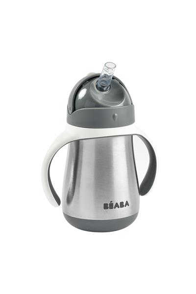 Beaba / 250 ml Çelik Pipetli Suluk Gri