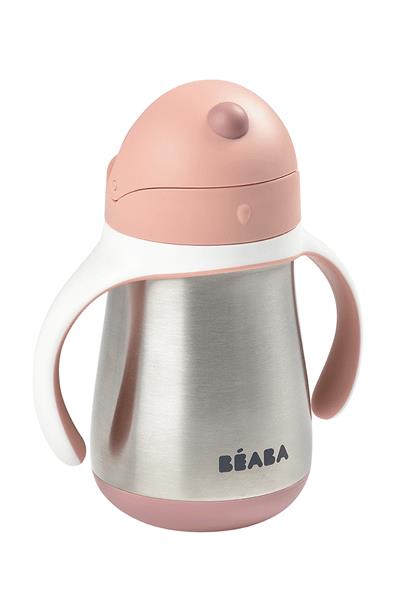 Beaba / 250 ml Çelik Pipetli Suluk Pembe