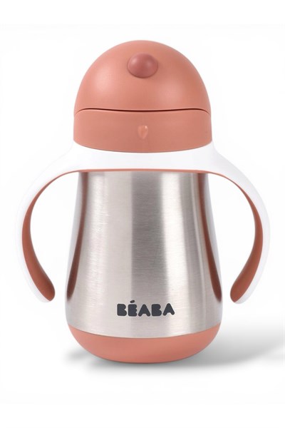 Beaba / 250 ml Çelik Pipetli Suluk Terracotta