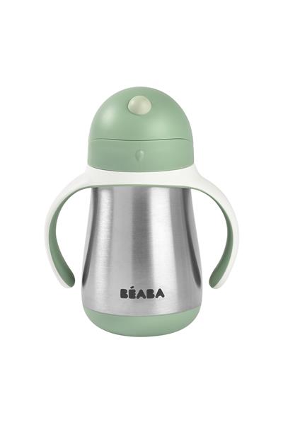 Beaba / 250 ml Çelik Pipetli Suluk Yeşil