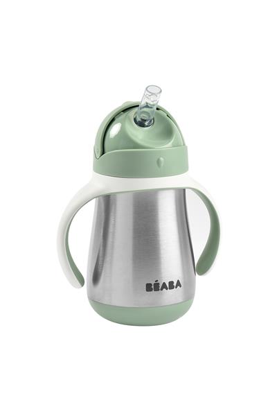 Beaba / 250 ml Çelik Pipetli Suluk Yeşil