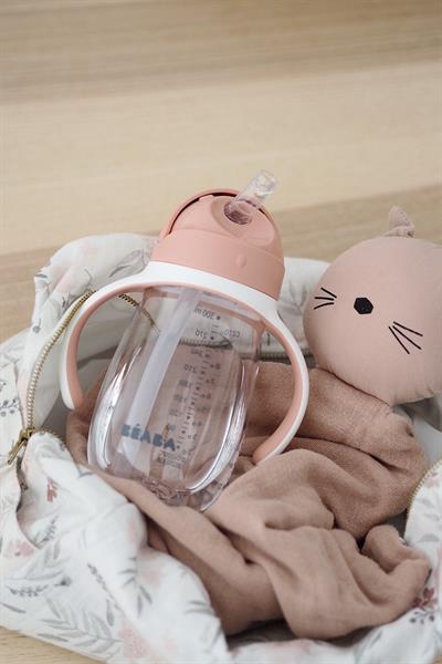 Beaba / 300 ml Şeffaf Pipetli Suluk Windy Pembe