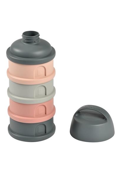 Beaba / 4 Katmanlı Süt Tozu Kutusu ve Atıştırmalık Kabı Pembe