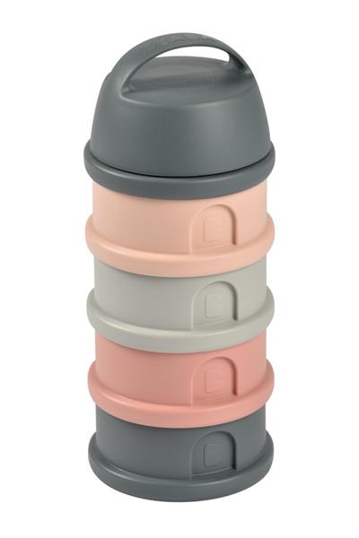 Beaba / 4 Katmanlı Süt Tozu Kutusu ve Atıştırmalık Kabı Pembe