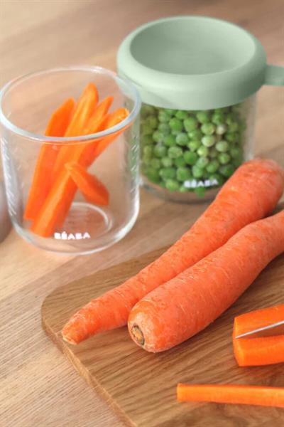 Beaba / Bebek cam mama kavanozu 2li set, 250 ml Sage green / 250 ml Gazelle Çok Renkli