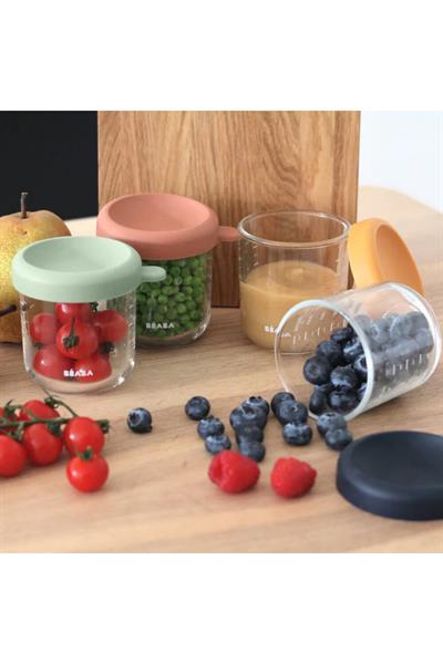 Beaba / Bebek cam mama kavanozu 4lü set 250 ml, Sunrise color mix Çok Renkli