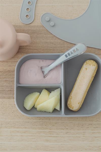 Beaba / Bölmeli öğrenme yemek seti4 Parça Pembe