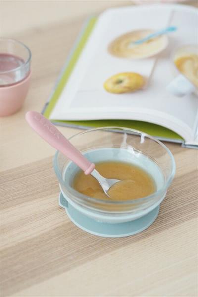 Beaba / Paslanmaz Çelik Çatal Bıçak Kaşık Seti, Old Pink Pembe