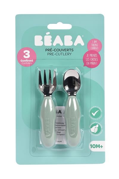 Beaba / Paslanmaz Çelik Çatal Kaşık Şeti Green