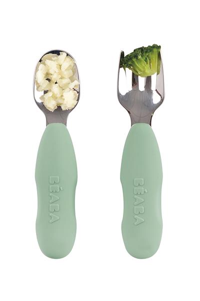 Beaba / Paslanmaz Çelik Çatal Kaşık Şeti Green