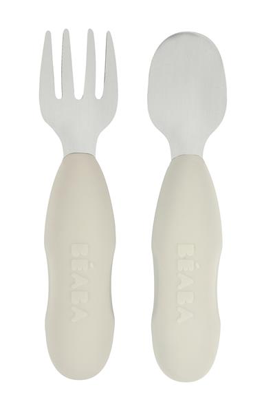 Beaba / Paslanmaz Çelik Çatal Kaşık Şeti Grey