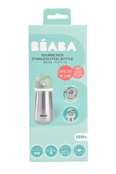 Beaba / Paslanmaz Çelik Suluk 350 ml Green