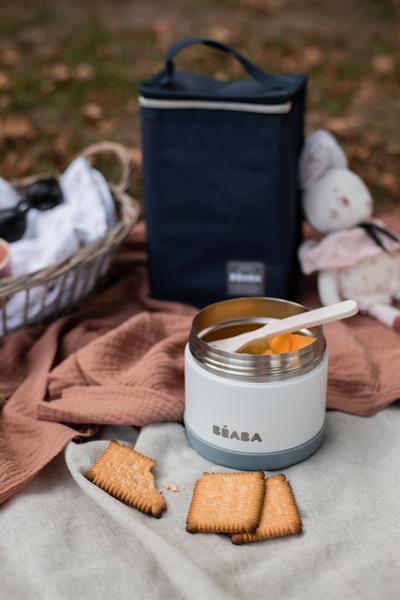 Beaba Paslanmaz Çelik Yiyecek Termosu (baltic blue/white) Mavi